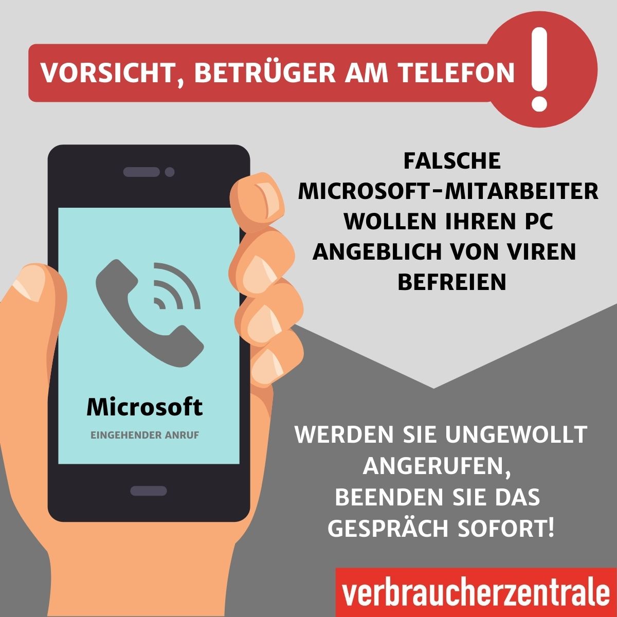 Warnung Abzocke durch angebliche MicrosoftMitarbeiter